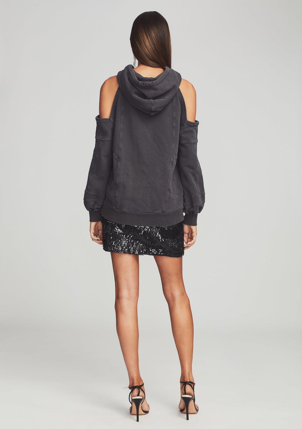 Washed Terry Hoodie by retrofête in Washed Black, product image 4
