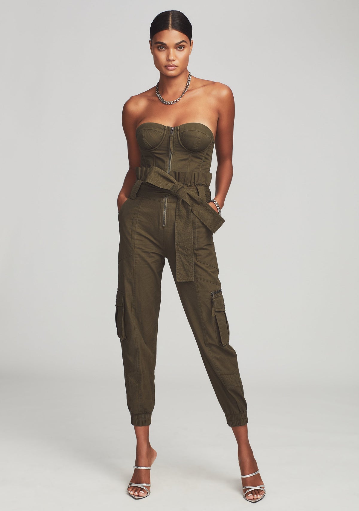 Addison Jumpsuit by retrofête in Army Green, product image 5