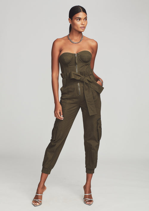 Addison Jumpsuit by retrofête in Army Green, product image 1