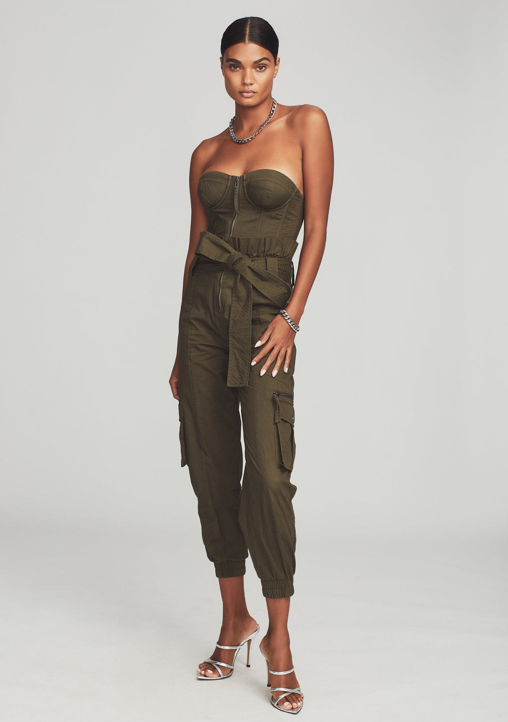 Addison Jumpsuit by retrofête in Army Green, product image 6