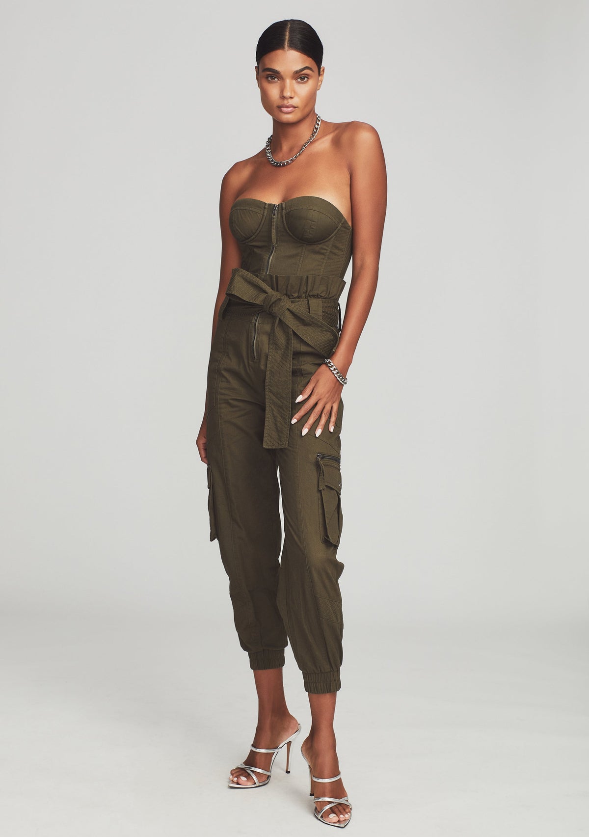 Addison Jumpsuit by retrofête in Army Green, product image 6
