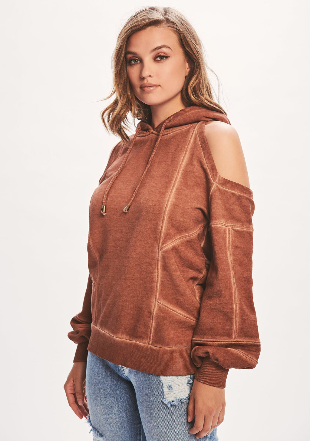 Washed Terry Hoodie by retrofête in Glazed Ginger, product image 1