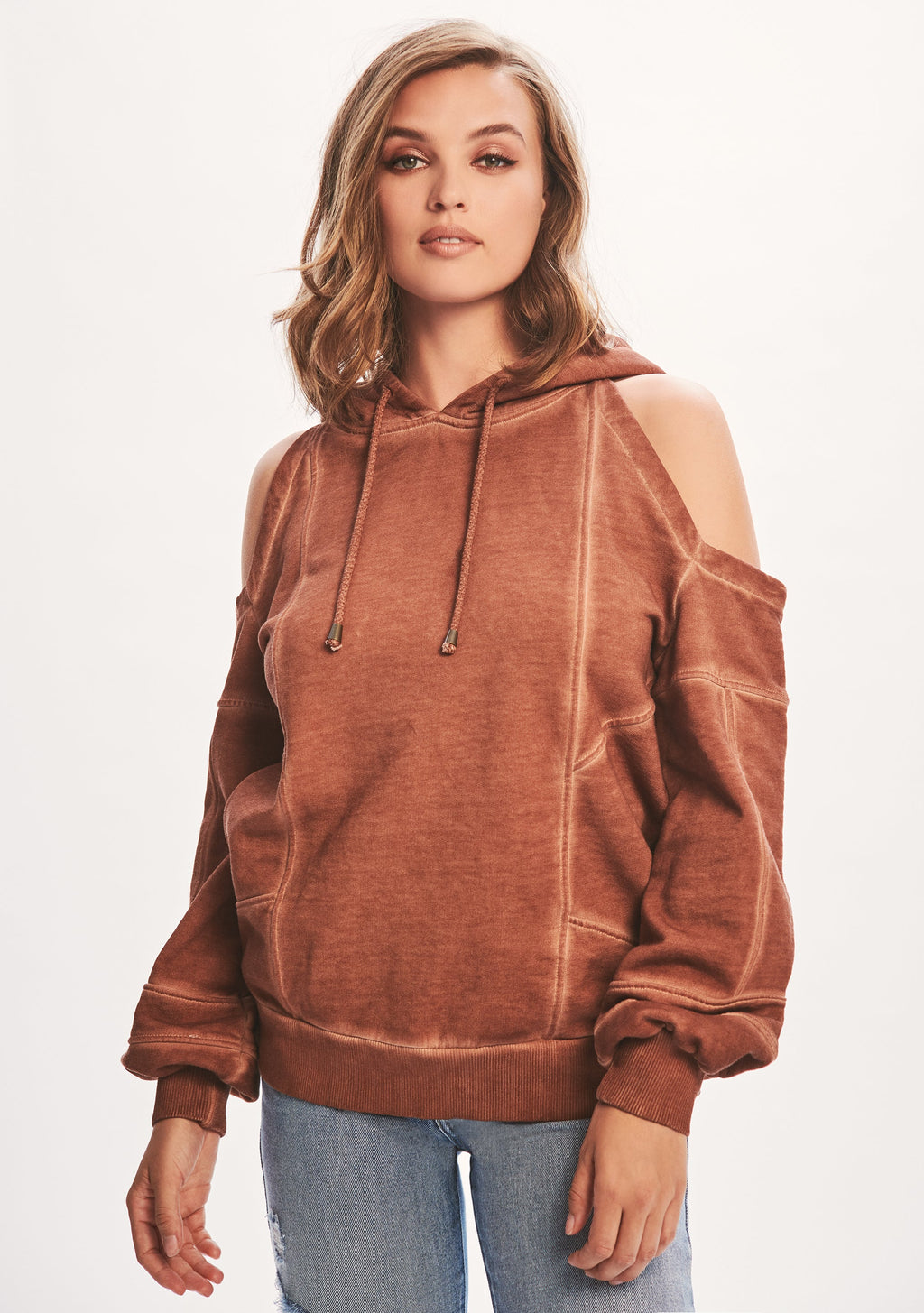 Washed Terry Hoodie by retrofête in Glazed Ginger, product image 3
