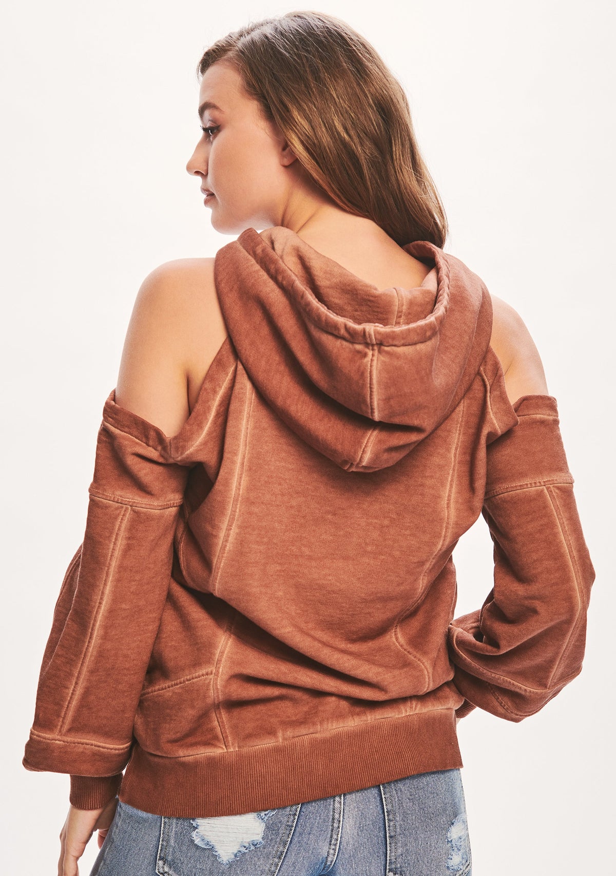 Washed Terry Hoodie by retrofête in Glazed Ginger, product image 2