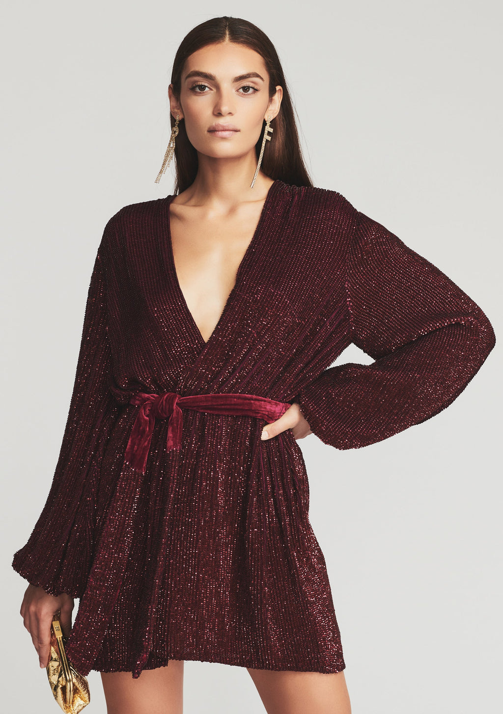 Gabrielle Robe by retrofête in Plum, product image 2
