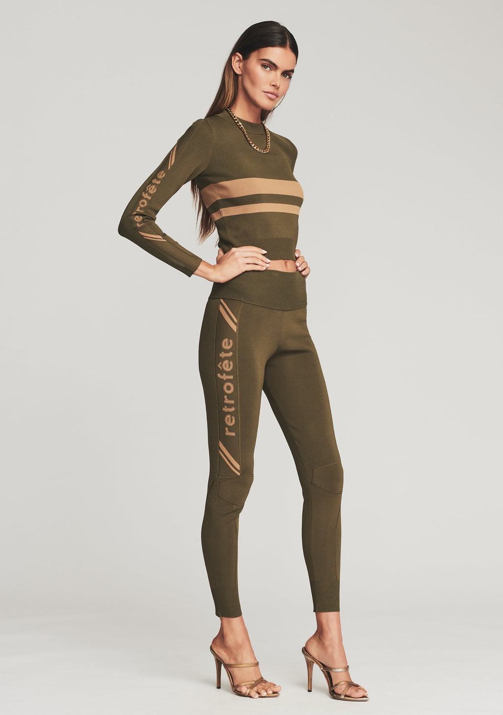 Portia Sweater by retrofête in Army Green, product image 3