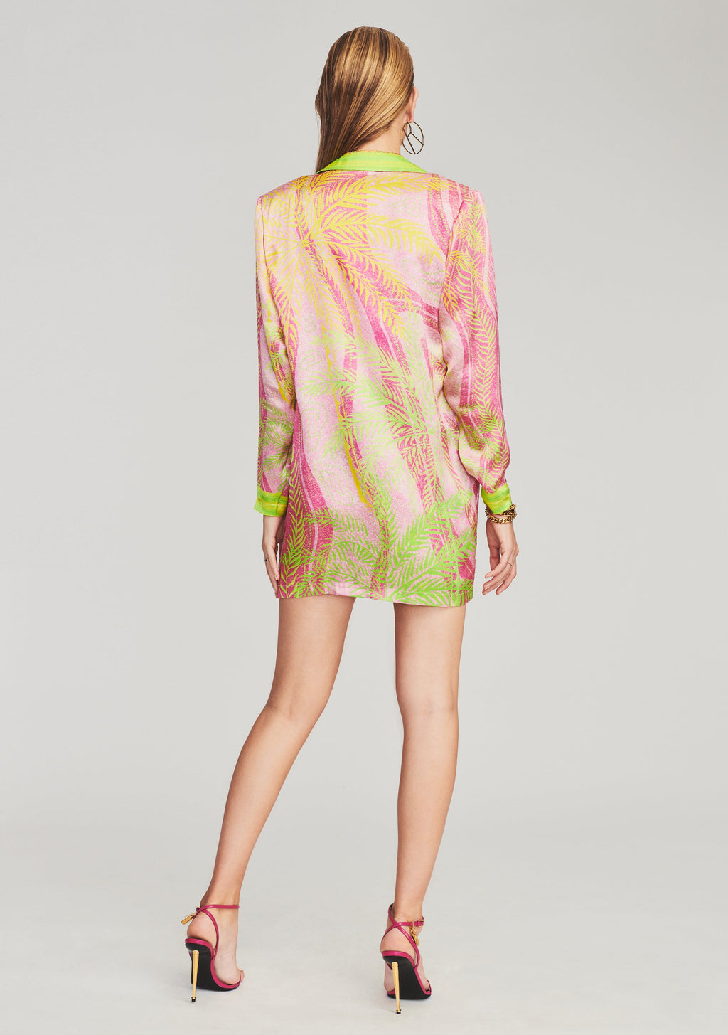 Blake Silk Blazer by retrofête in Tropical Palm, product image 4