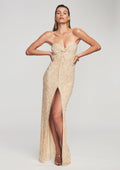 Evie Sequin Dress by retrofête in Sea Shell, product image 1