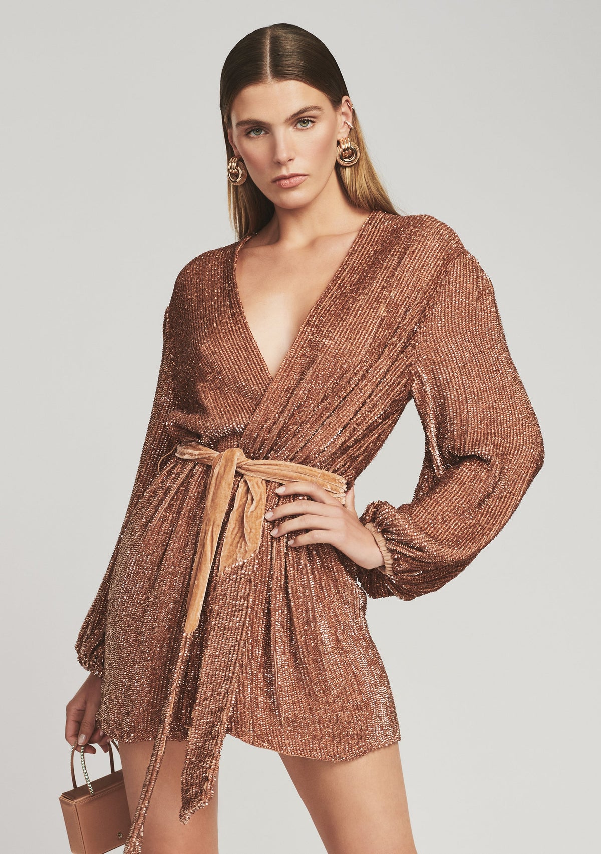 Gabrielle Robe by retrofête in Bronze, product image 2