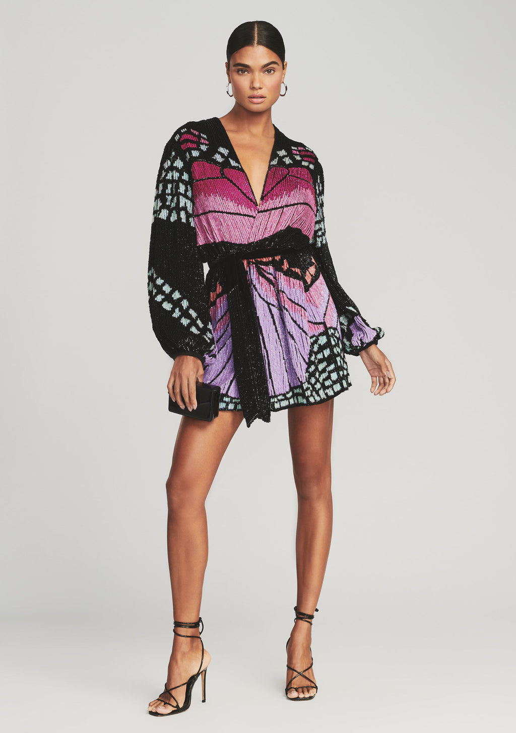 Gabrielle Sequin Butterfly Robe by retrofête in Butterfly, product image 1