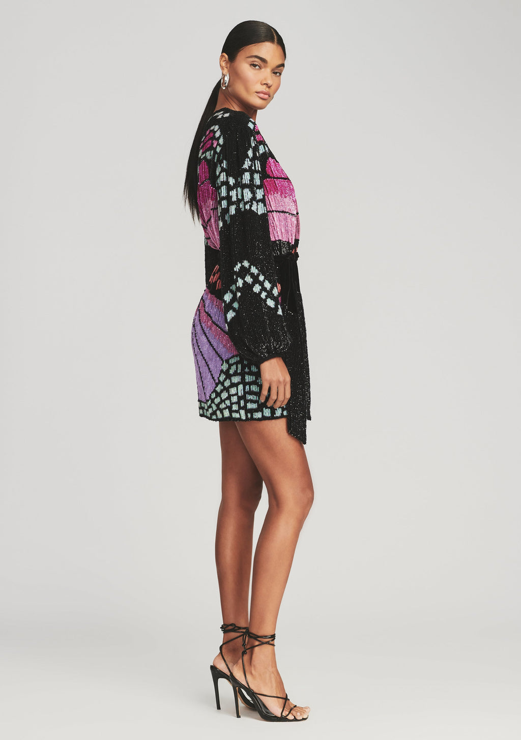 Gabrielle Sequin Butterfly Robe by retrofête in Butterfly, product image 4