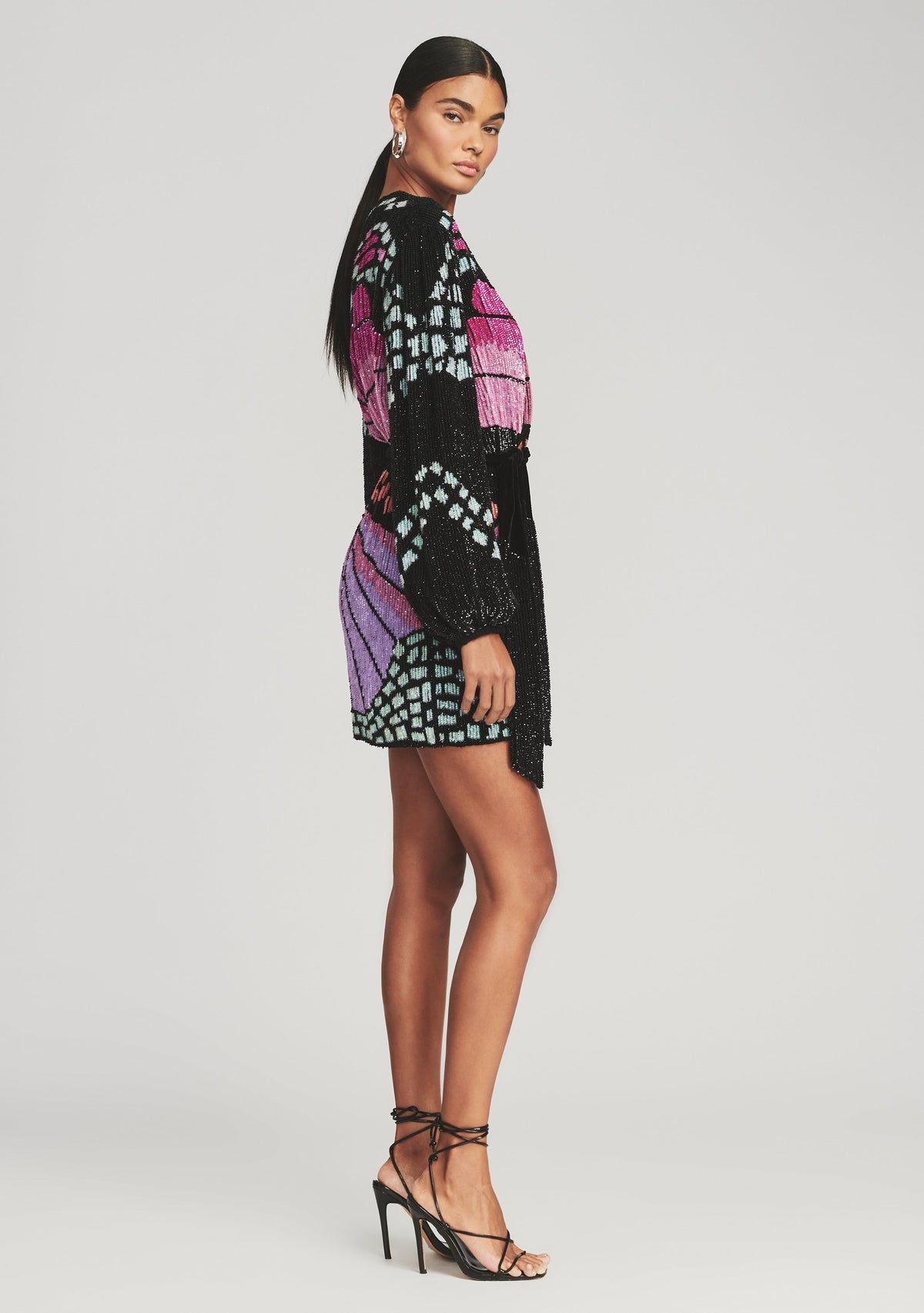 Gabrielle Sequin Butterfly Robe by retrofête in Butterfly, product image 4