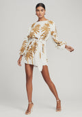 Grace Sequin Palm Dress by retrofête in White Gold Palm, product image 1