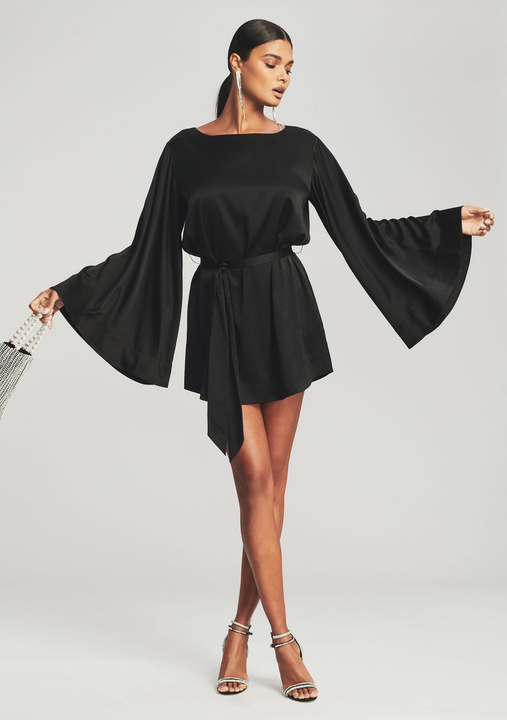 Ophelia Silk Dress by retrofête in Black, product image 1