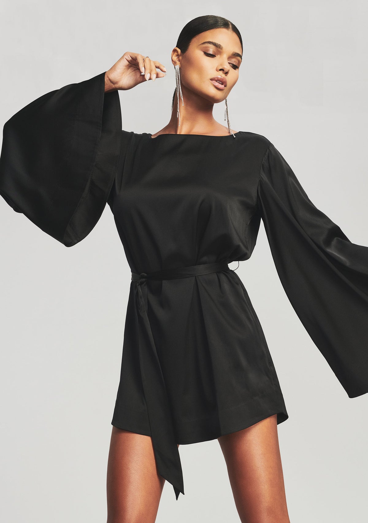 Ophelia Silk Dress by retrofête in Black, product image 2