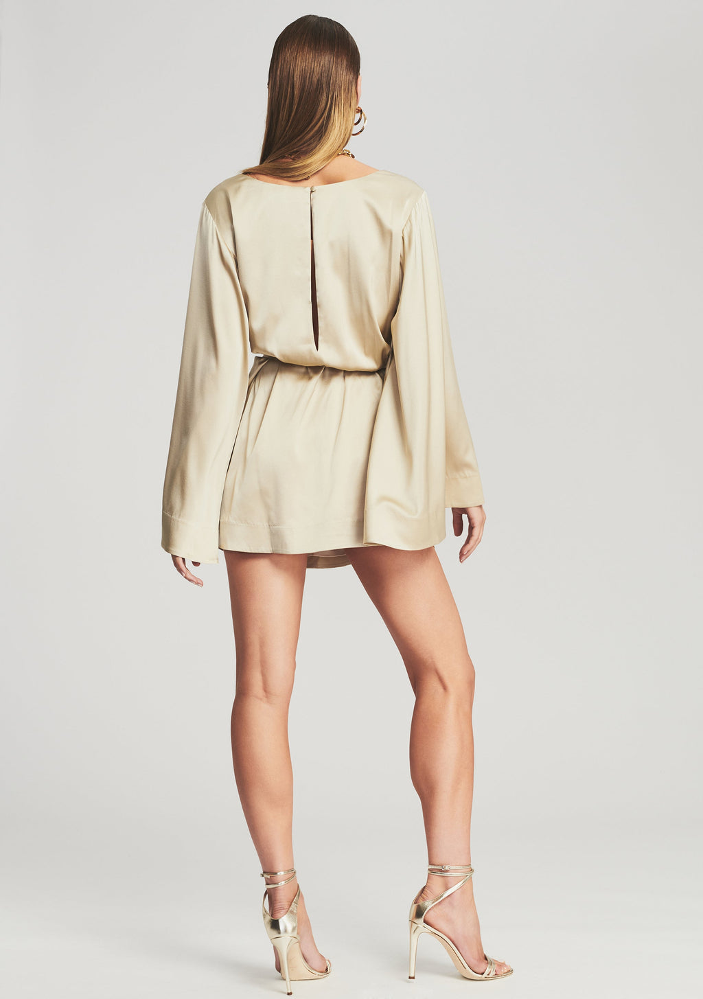 Ophelia Silk Dress by retrofête in Champagne, product image 4