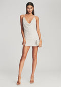 Mich Pearl Embellished Sequin Dress by retrofête in White Pearl, product image 1