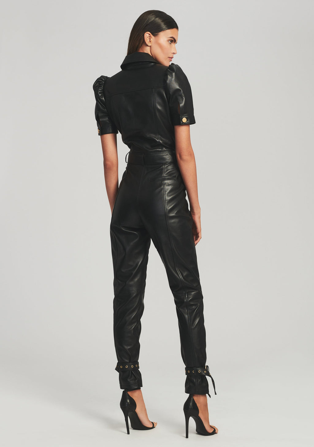 Knox Leather Jumpsuit by retrofête in Black, product image 4