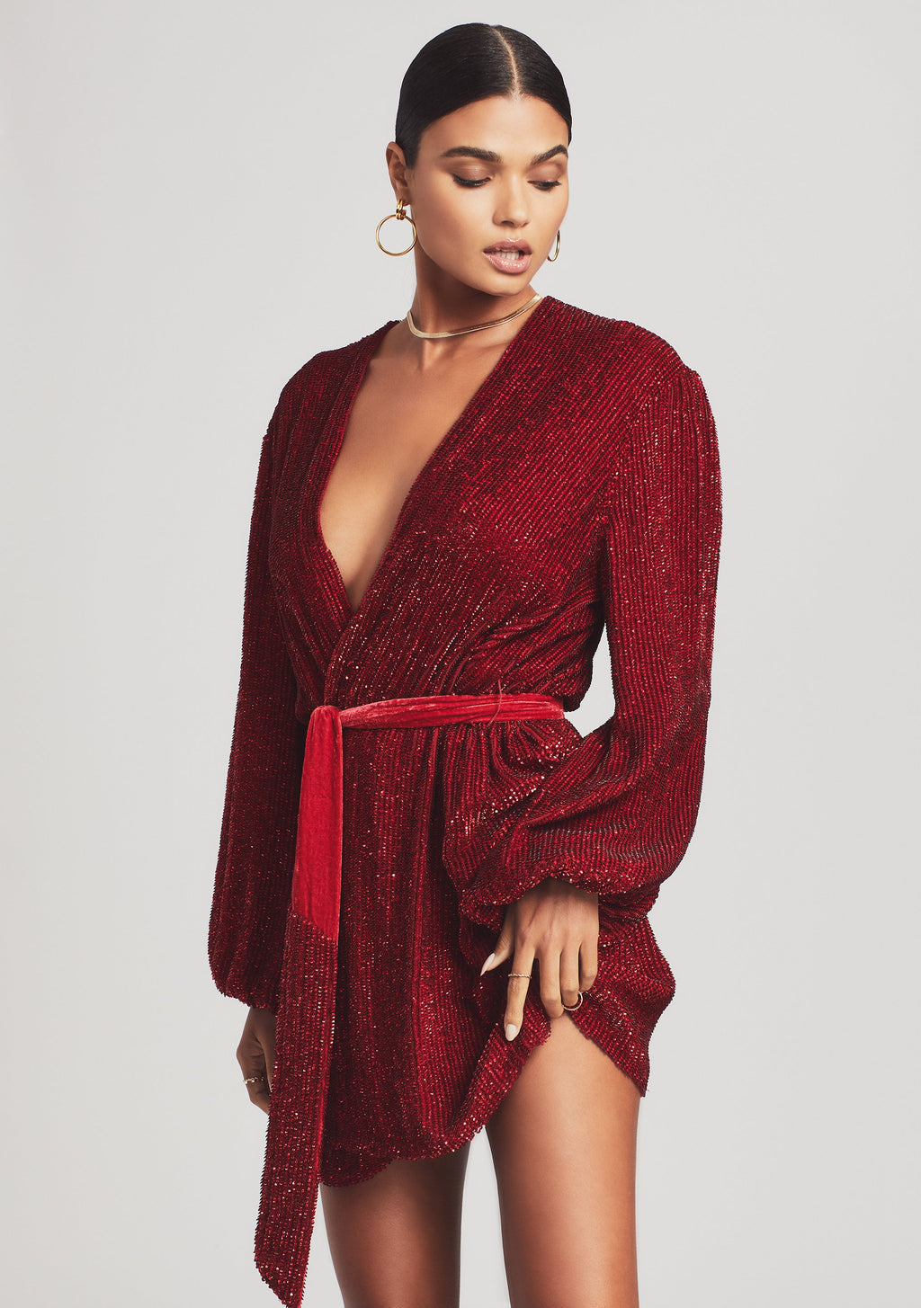 Gabrielle Robe by retrofête in Ruby, product image 2