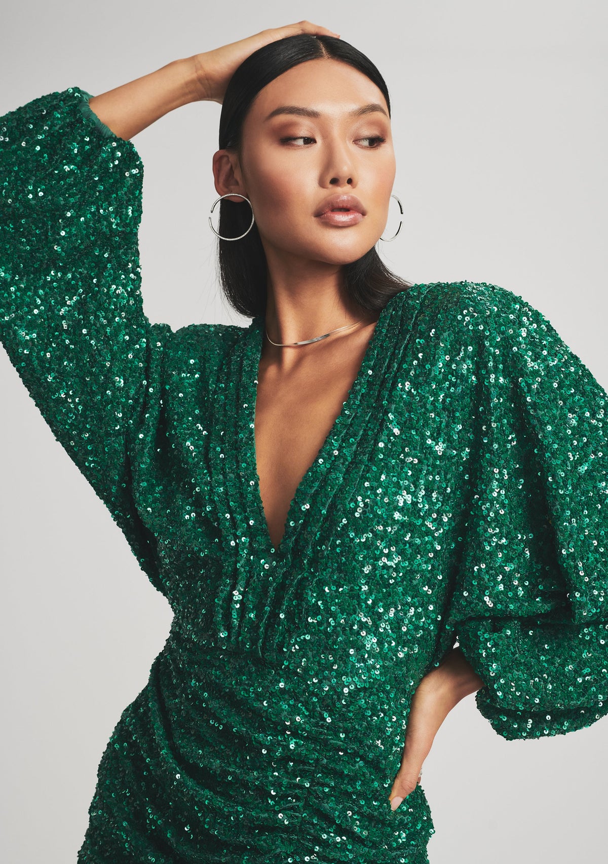 Edith Dress by retrofête in Emerald, product image 2
