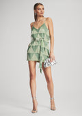 Claire Sequin Fringe Dress by retrofête in Sage Fringe, product image 1