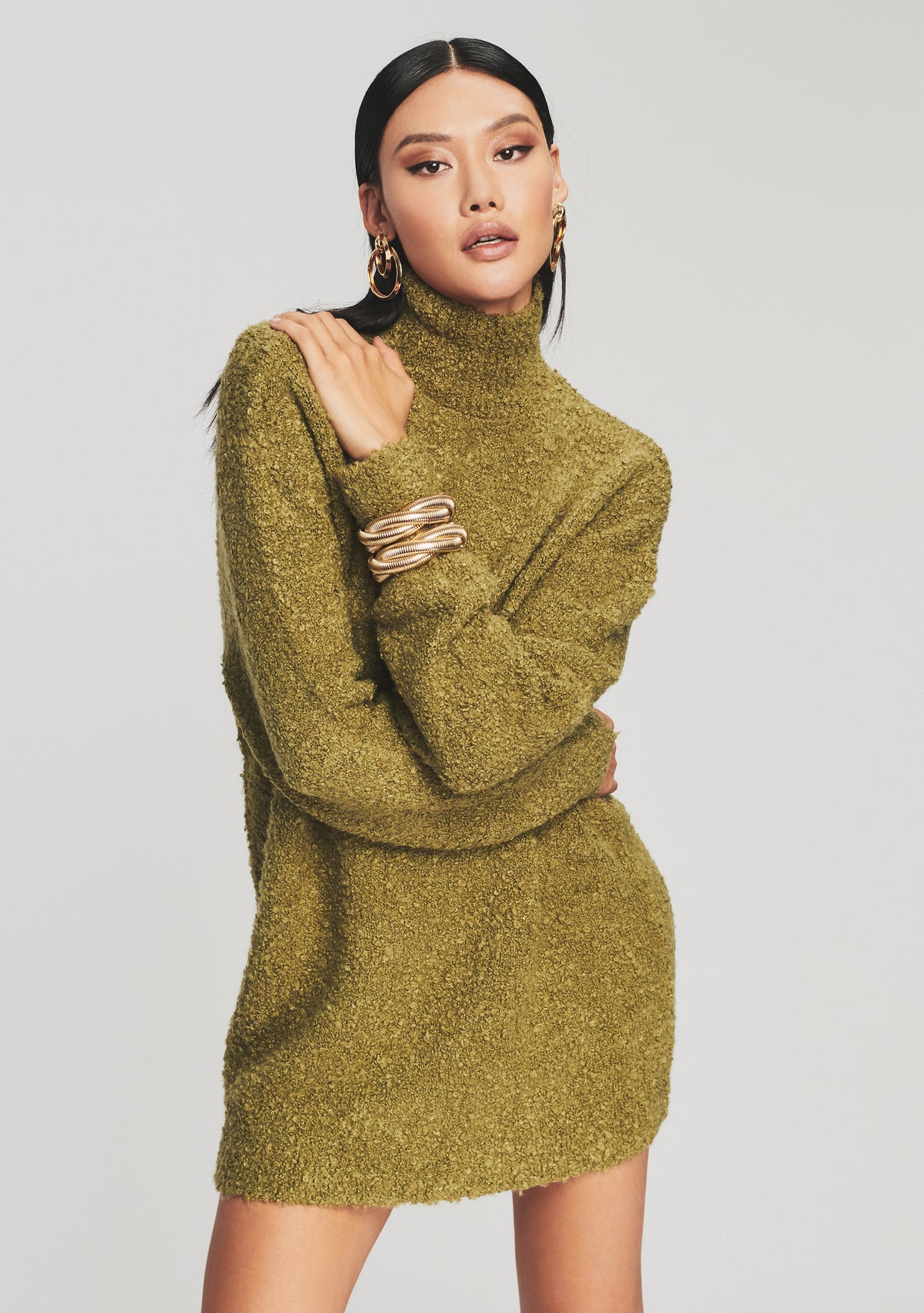 Charlie Sweater Dress by SEROYA in Fern, product image 2