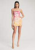 Elsie Silk Chiffon Dress by retrofête in Ombre Sunset Zebra, product image 1