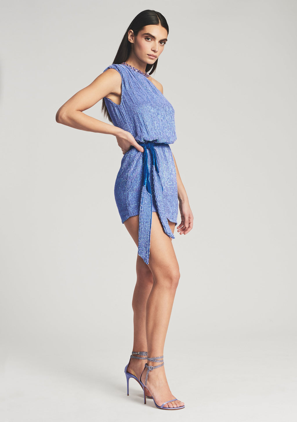 Ella Sequin Dress by retrofête in Teal Rainbow, product image 3