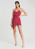 Claire Sequin Dress by retrofête in Fuchsia, product image 1