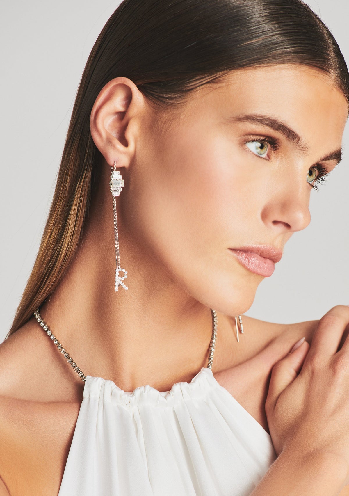 Aster Letter Earring by retrofête in Silver, product image 2