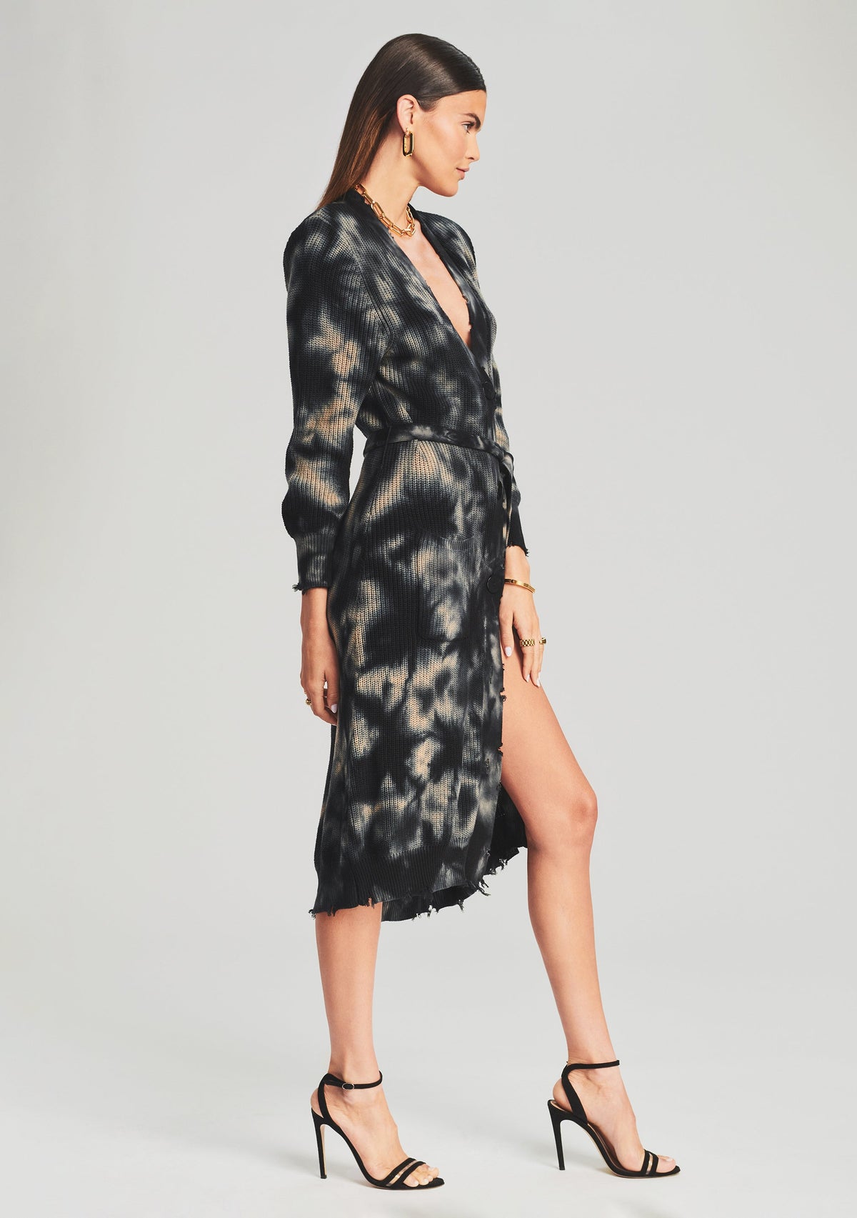 Amanda Sweater by SEROYA in Beige Tie-Dye, product image 3