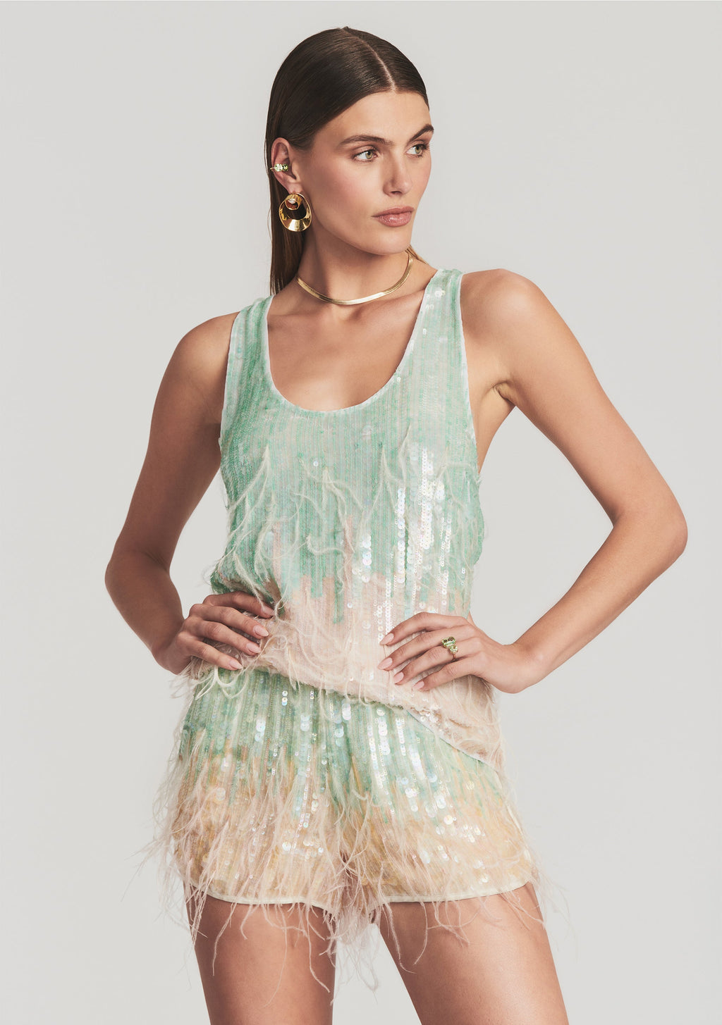 Luzi Top by retrofête in Feather, product image 1
