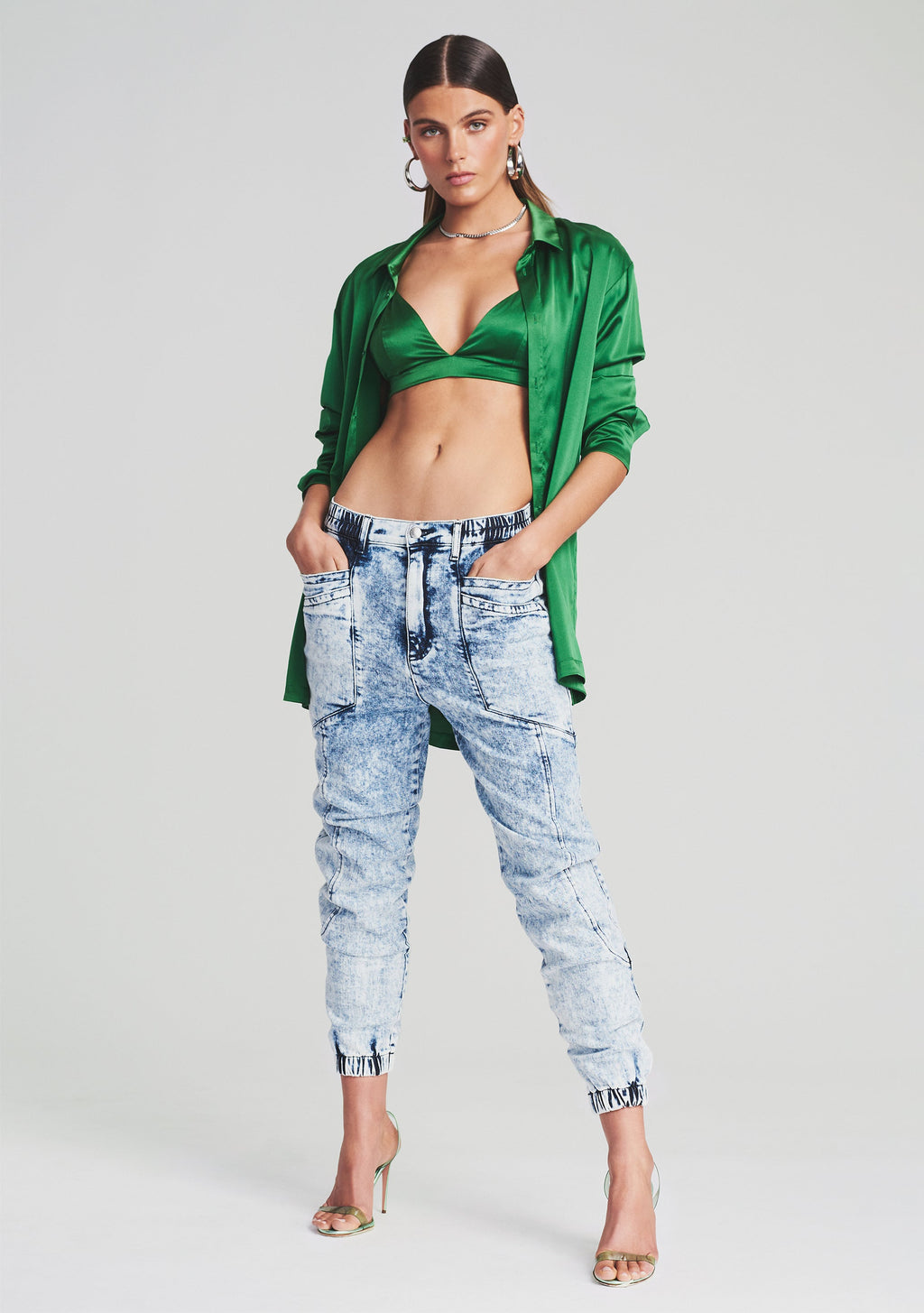 Myla Pant by retrofête in Light Blue Acid, product image 2