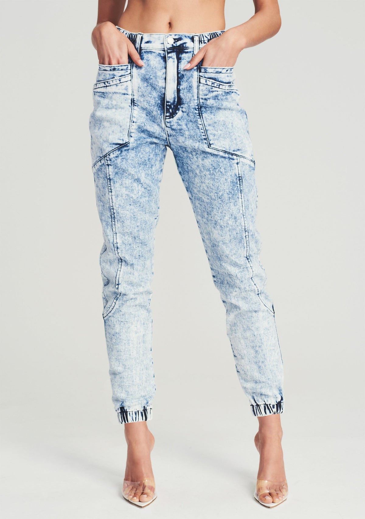 Myla Pant by retrofête in Light Blue Acid, product image 1