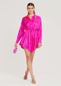 Lee Dress by retrofête in Neon Pink, product image 1
