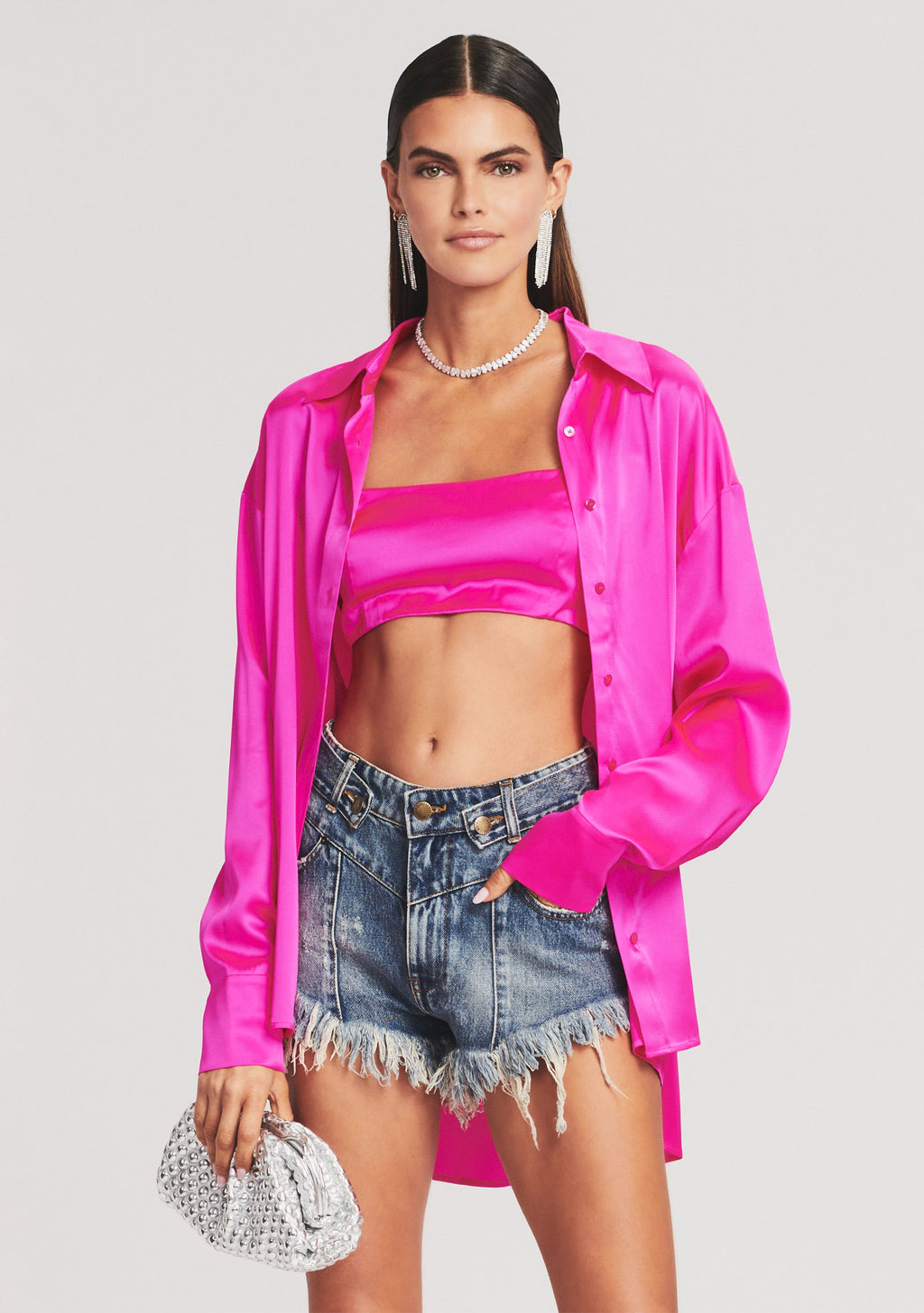 Bec Top by retrofête in Neon Pink, product image 1