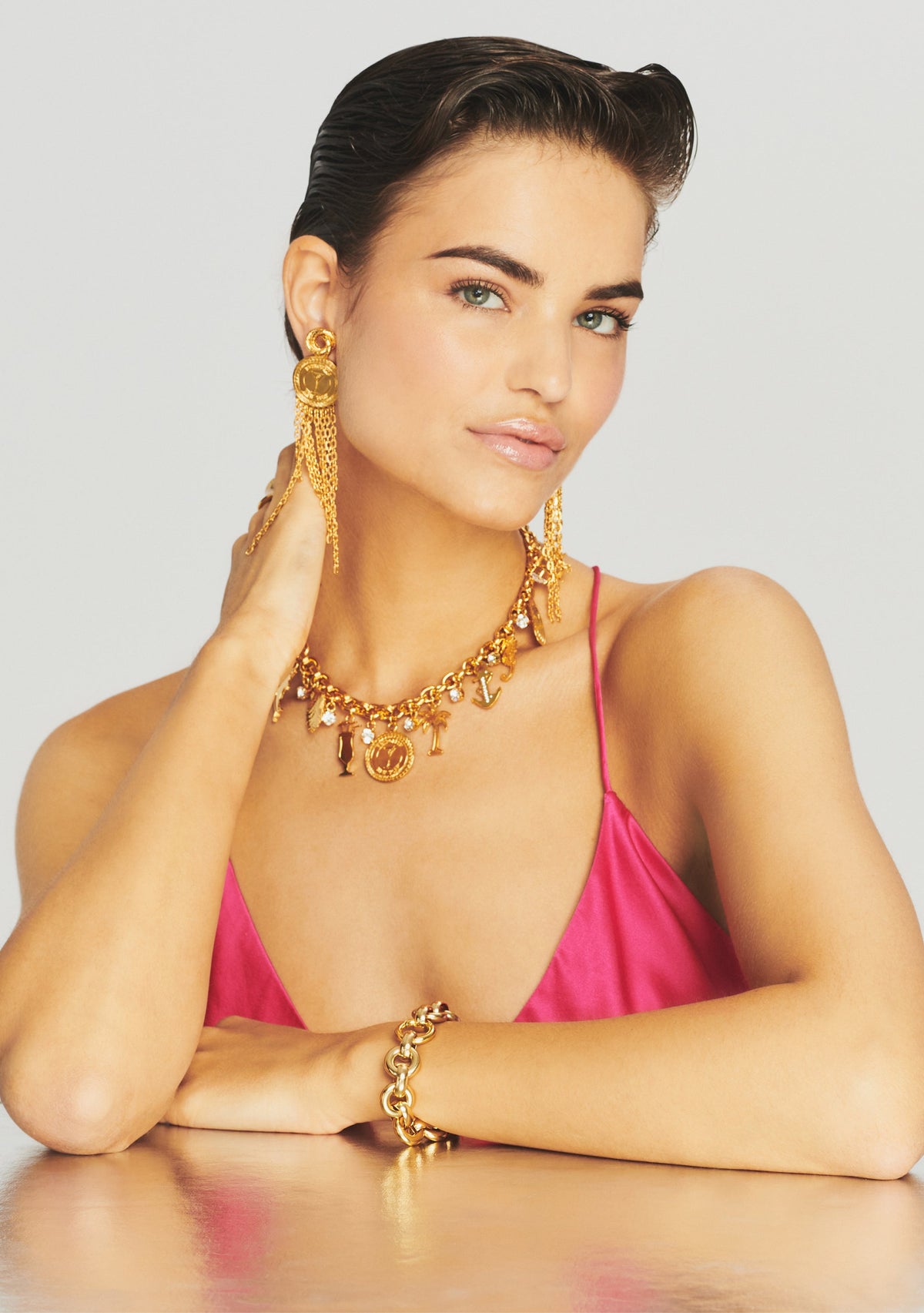 Tia Earrings by retrofête in Gold Luxe, product image 3