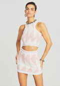 Zeri Top by SEROYA in Pink + White, product image 1