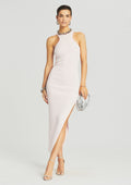 Sofie Rib Knit Dress by SEROYA in Pink + White, product image 1