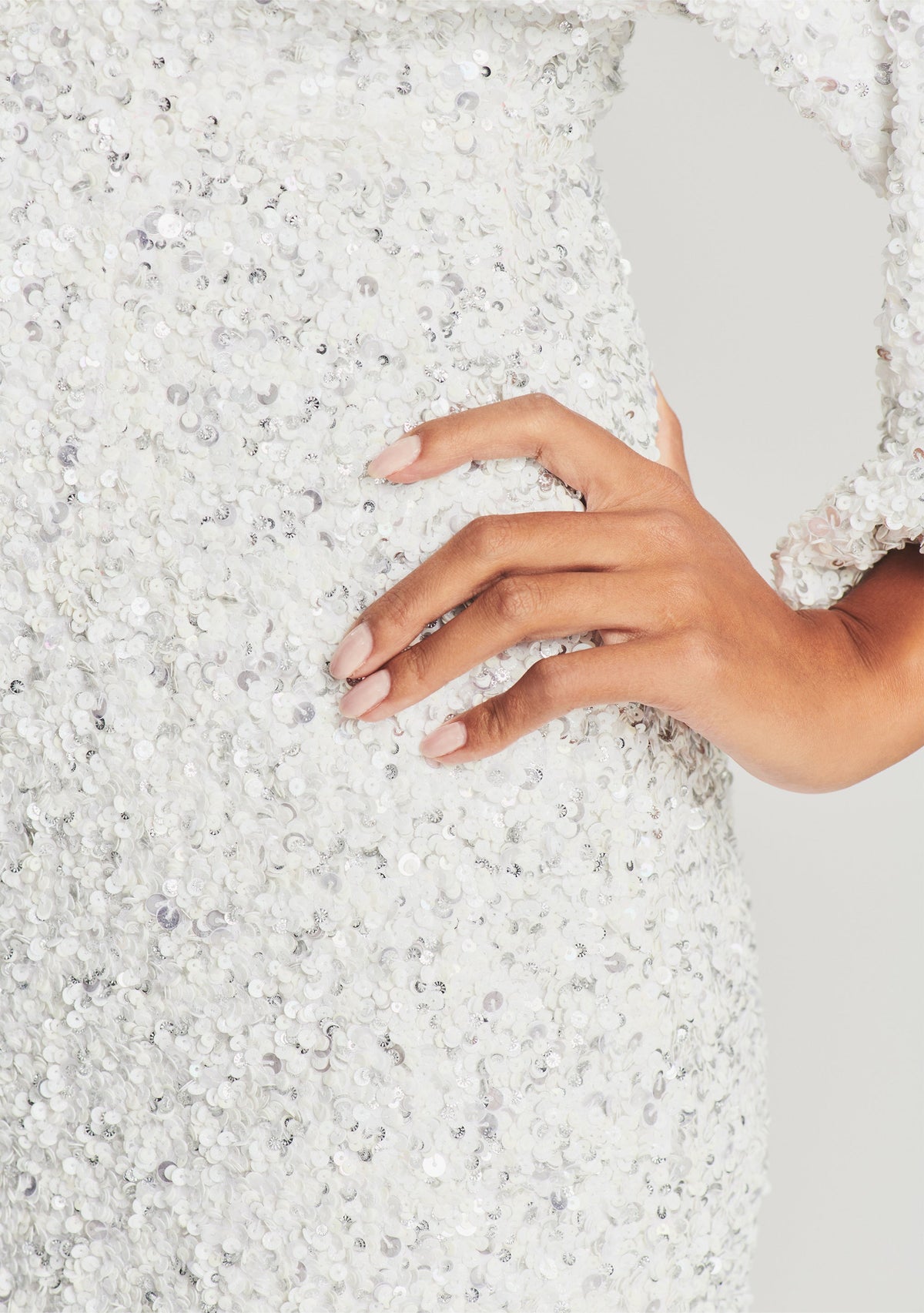 Camille Sequin Dress by retrofête in White, product image 2
