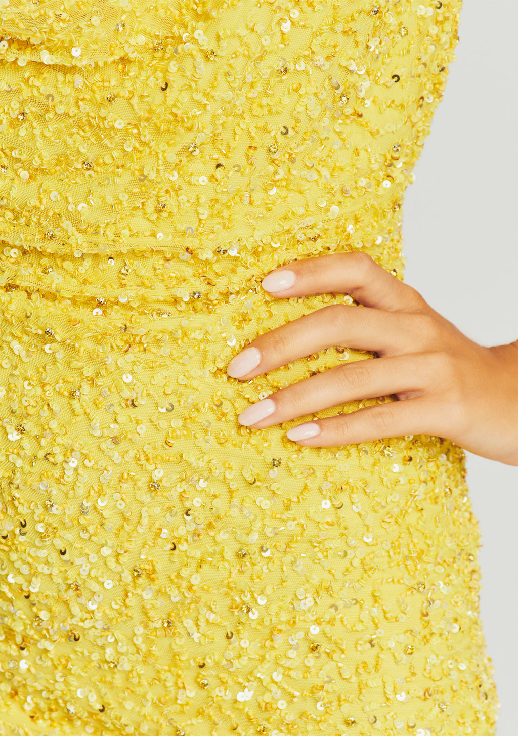 Mich Sequin Dress by retrofête in Yellow, product image 2