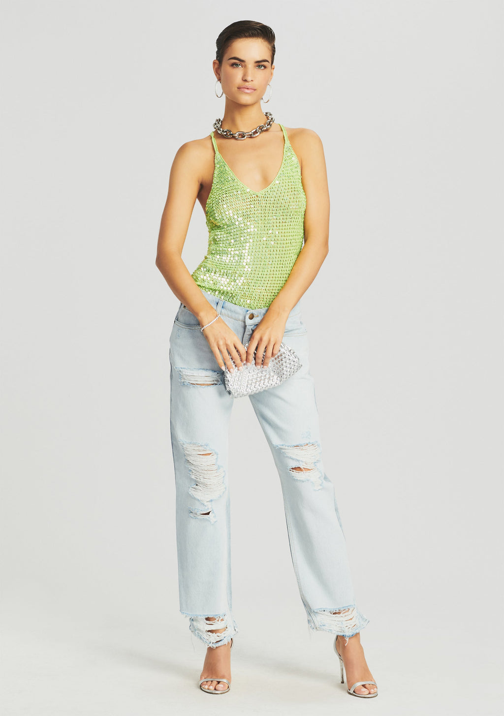 Molly Top by retrofête in Lime Green, product image 2