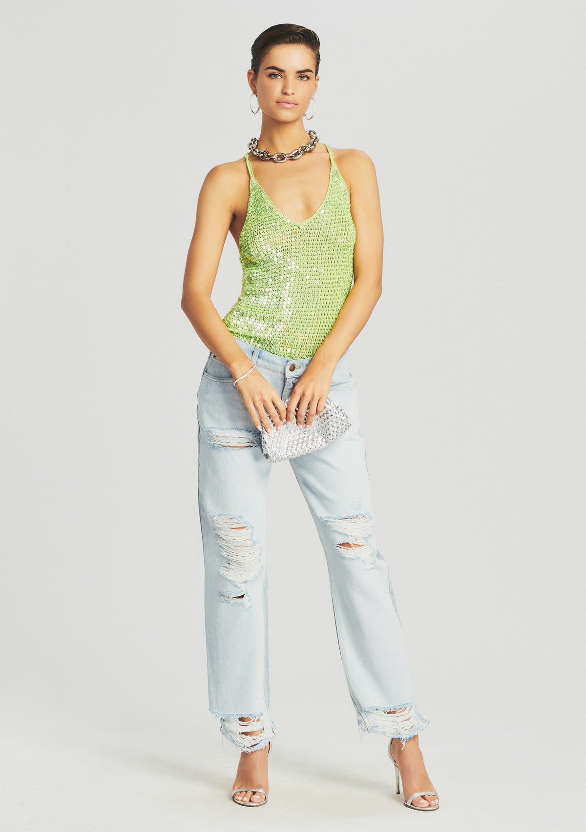 Molly Top by retrofête in Lime Green, product image 2