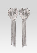 Anthurium Drop Crystal Earring by retrofête in Silver, product image 1