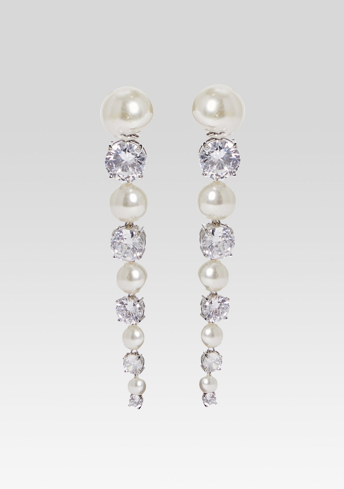 Quinn Earring by retrofête in Ivory/Silver, product image 1