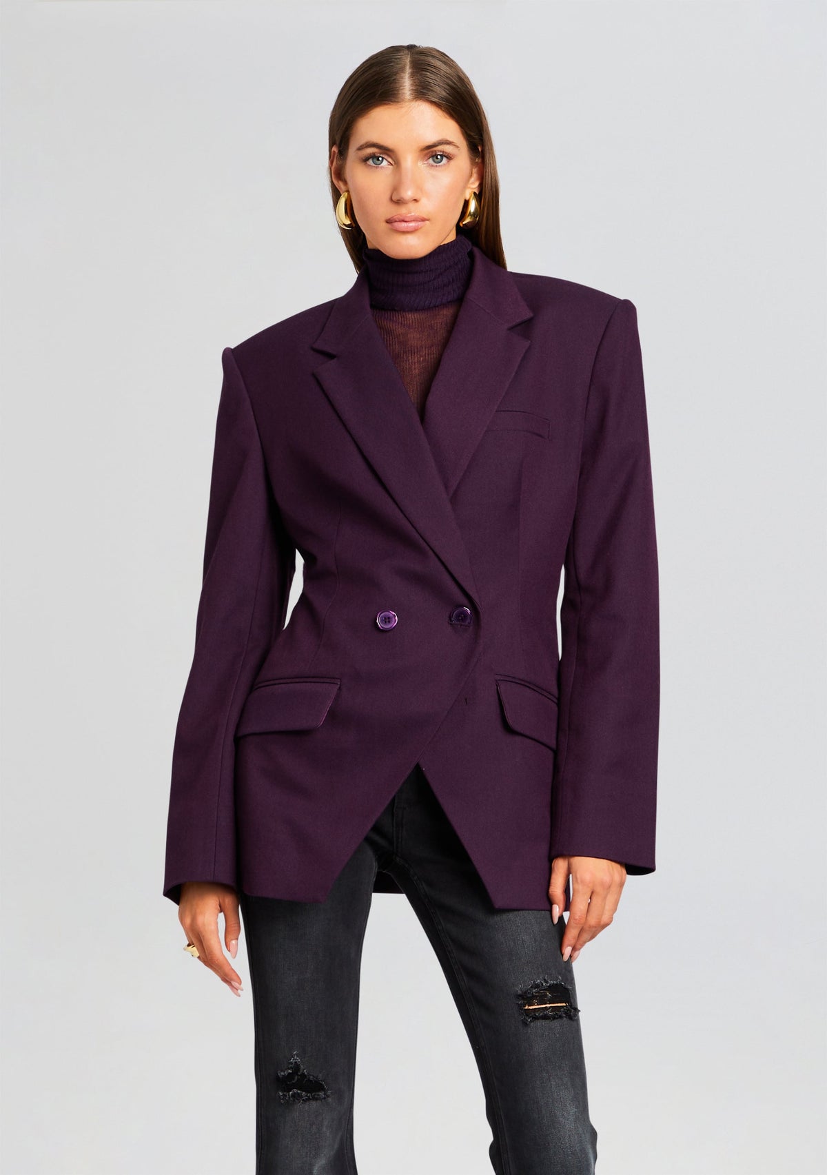 Cosmo Blazer by SEROYA in Eggplant, product image 1