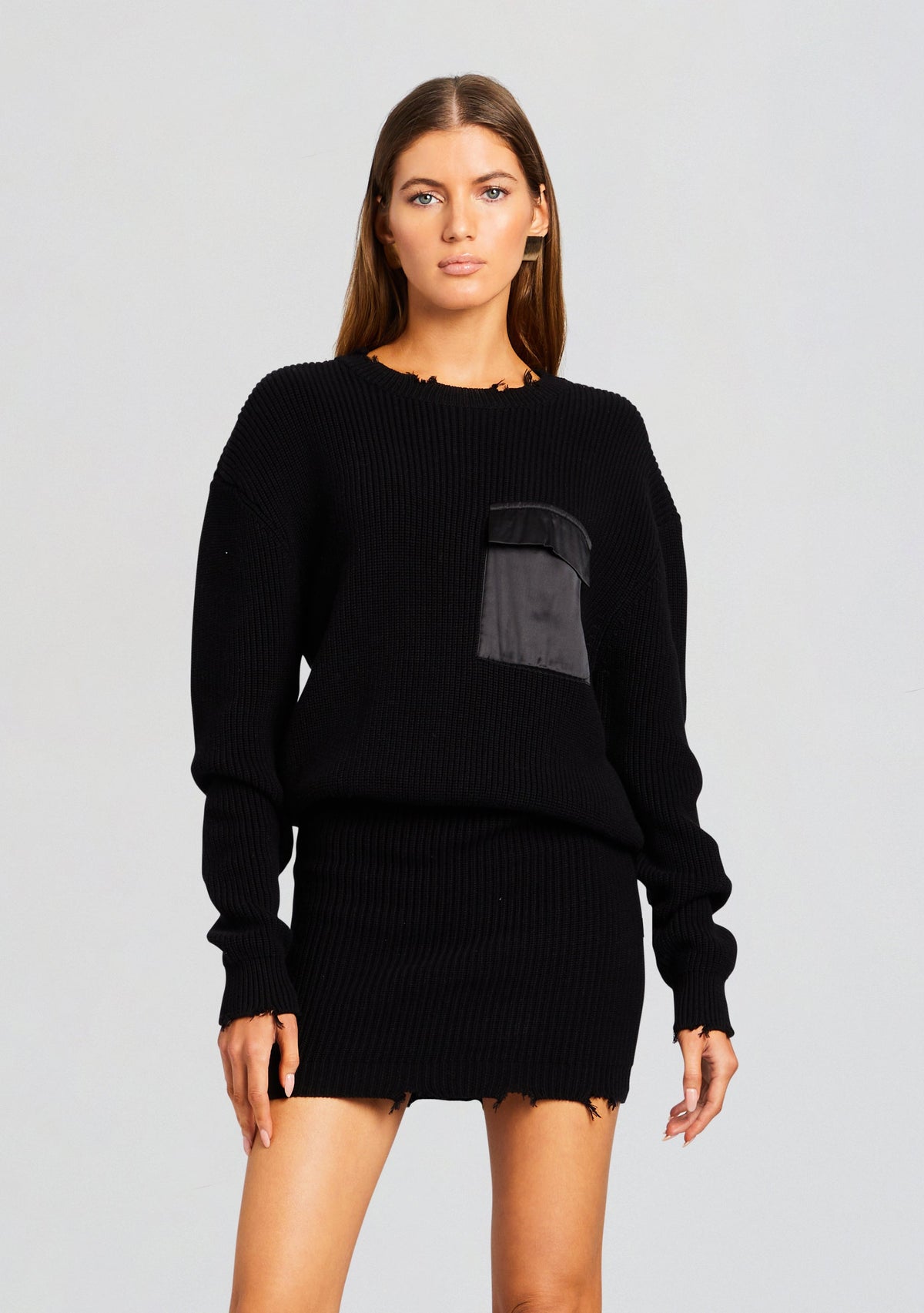 Daniella Sweater Dress by SEROYA in Black, product image 2