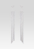 Martini Drop Crystal Earring by retrofête in Silver, product image 1