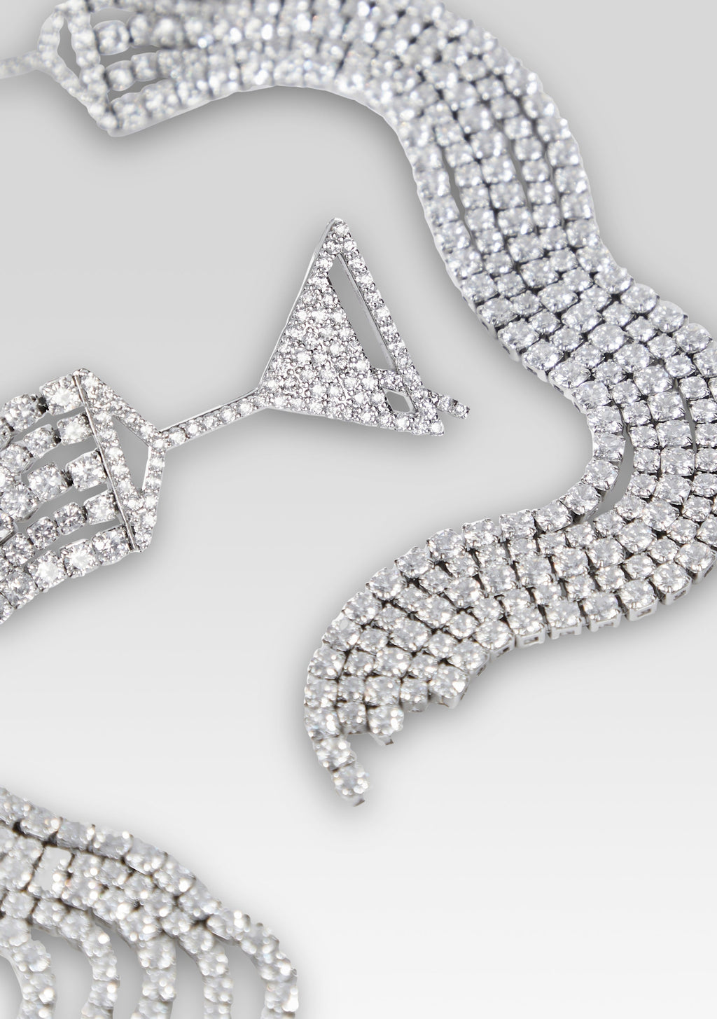 Martini Drop Crystal Earring by retrofête in Silver, product image 3