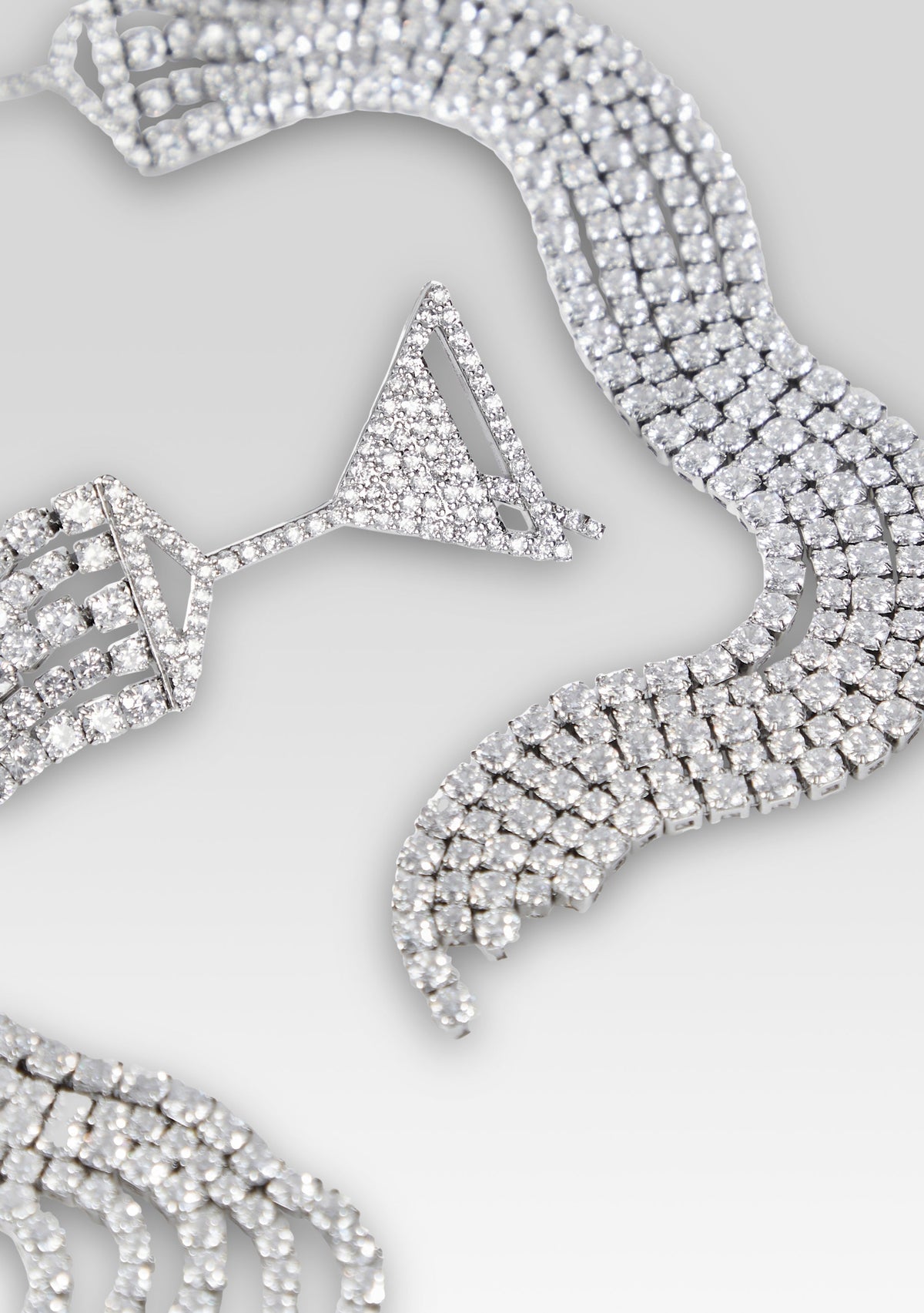 Martini Drop Crystal Earring by retrofête in Silver, product image 3